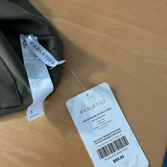 Fabletics Ponte Skinny Zip-Split High Rise Pants - Picture 5 of 7